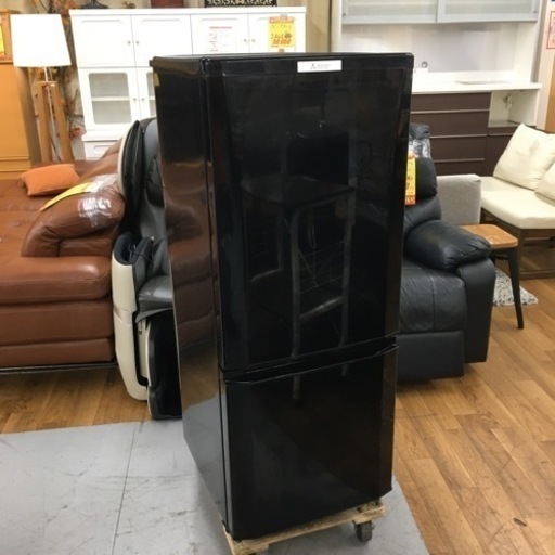 S364 ⭐ 三菱 冷蔵庫 ボトム冷凍室 右開き 146L サファイアブラック MR-P15A B ⭐動作確認済⭐クリーニング済