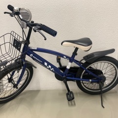 RENAULT 子供用自転車 18インチ 青 前カ ゴ付き RENAULT ルノー 18