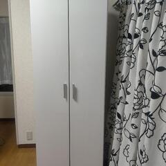 洋服ダンス 鏡付き ハンガーラック2段 クローゼット ワードロー...