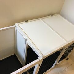 【値下げ】【中古】ペット用ゲージ　サークル　2部屋　検：ケージ、小型犬の画像