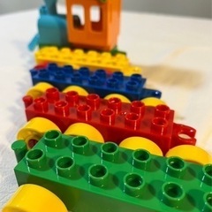 希少 カラー 機関車 汽車 車 レゴ LEGO 互換 デュプロ ブロックの画像