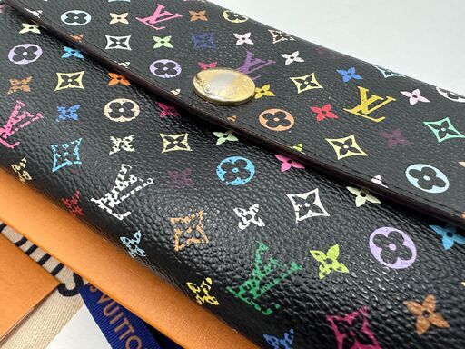 ?【 良品】本物・正規品 ルイヴィトン「LOUIS VUITTON」「ポルトフォイユ サラ」「モノグラムマルチカラー」 管理No5