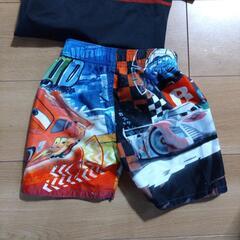 値下げ！ディズニー　カーズ　水着　ラッシュガード　帽子　セットの画像
