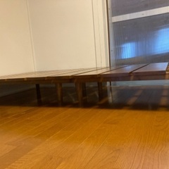 シングルベッド　コンパクト　北欧モダン　ウォールナット調の画像
