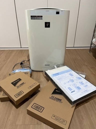 シャープ SHARP 加湿空気清浄機 KC-Z40-W 新品フィルター4枚付き！