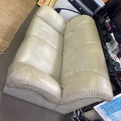 2人掛けソファー　合皮　白