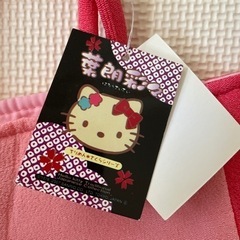 キティちゃんのちりめんトートバックの画像