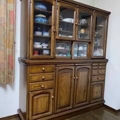 アンティーク　食器棚　キャビネット　飾り棚　大容量収納