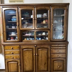 アンティーク　食器棚　キャビネット　飾り棚　大容量収納の画像