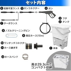タンク式高圧洗浄機 ホワイト SBT-512Nの画像