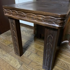 木製 木彫り 椅子 アジアン チェアー インテリアの画像