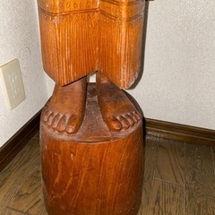 等身大　木彫り　女神　インドネシアで購入　アジアンの画像