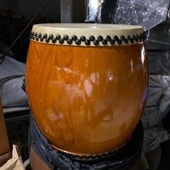 和太鼓 2.0尺 長胴 諏訪工芸 宮太鼓 処分品 破損有 和楽器 太鼓 鼓