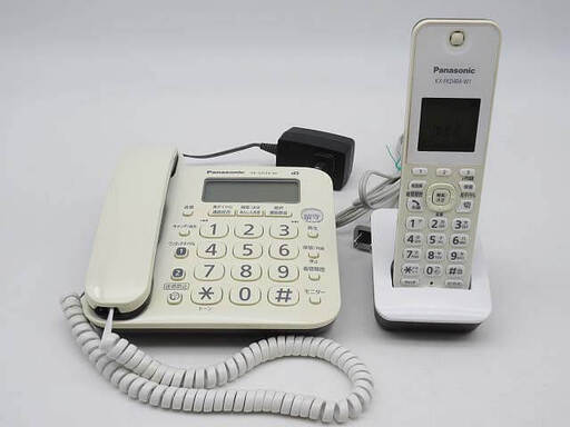 ss5164　パナソニック　デジタルコードレス電話機　VE-GD24DL-W　子機1台付き　Panasonic　Ru・Ru・Ru　ホワイト液晶　白　迷惑防止　着信拒否登録250件　ルルル　留守電　いえ電