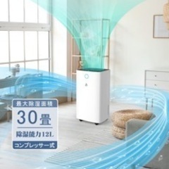Anlaby 除湿機 コンプレッサー式 じょしつき 衣類乾燥機 除湿器 除湿量12L(木造15畳・鉄筋30畳まで)の画像