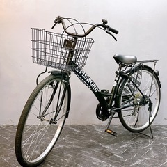 【8】一般車 シティ車 EPISWORD+ ブラック 変速付き 26インチ ★整備済みの画像