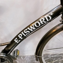 【8】一般車 シティ車 EPISWORD+ ブラック 変速付き 26インチ ★整備済みの画像