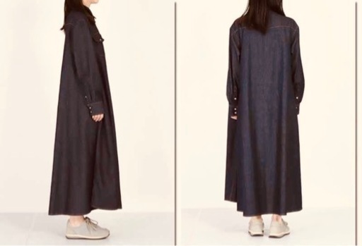 極美品　D.M.G.デニム　ウエスタンシャツワンピース