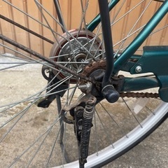 ●26インチ 軽快車 シティーサイクル●グリーンの画像