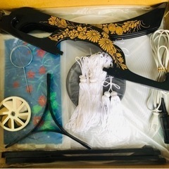 本場岐阜　回転大内提灯菊模様　電気コード式一張り　未使用品の画像