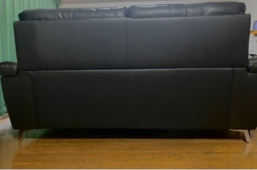 【定価33万円超】高級3Pレザーソファ+オットマン+レザーケアキット（4ヶ月程前購入品）