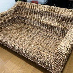 バリ風　アジアンソファ　2人掛け