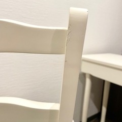 猫脚 姫系 ネイル テーブル & チェア セット ホワイト 白の画像