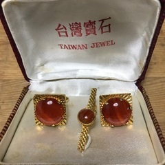 台湾宝石カフス、タイピンの画像