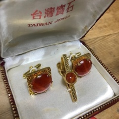 台湾宝石カフス、タイピンの画像