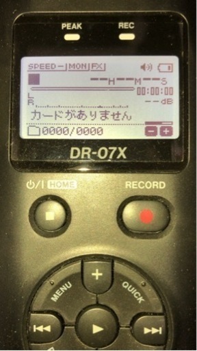 使用少　タスカム DR-07X リニアPCMレコーダー　ウィンドウスクリーン　WS11付き　
