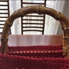 ハンドメイド　クラフトバック　赤　最終値下げの画像