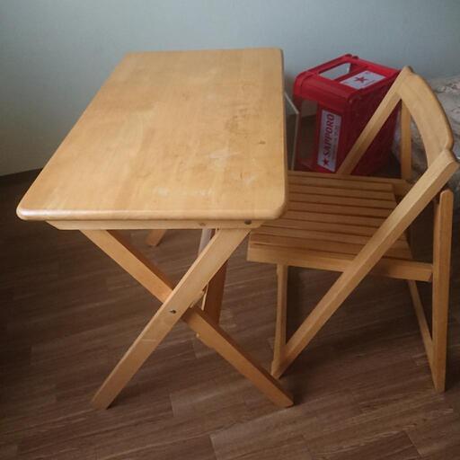 テーブル＆椅子 ダイニングテーブル作業机としても♪♪