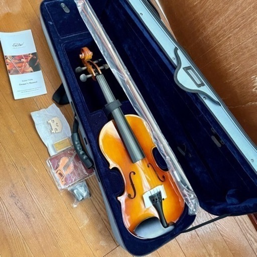 バイオリン　セット　初心者用一式　弓　駒　松脂　肩当て　チューナー　ケース等