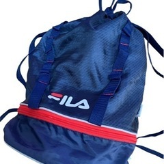 FILA フィラ ★ プール バック 海 ★ 靴入れ付き ★ 紺色の画像