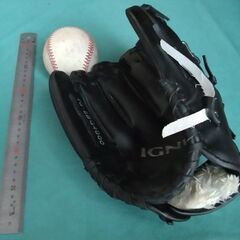 「中古」　野球　グローブ　左利き用　に　ボール１個お付けします