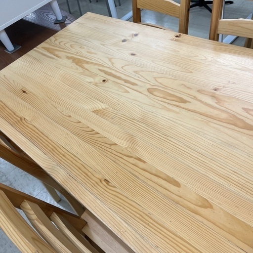 J2534 IKEA イケア JOKKMOKK ヨックモック ダイニングテーブルセット パイン無垢材 ダイニングテーブル椅子4脚付  