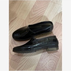 Usedパンプスタイプのレインシューズ　レインパンプス　雨靴　サイズM 黒の画像