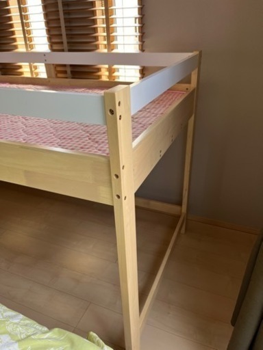 ロータイプ ロフトベッド Tarte(タルト) H120cm + ココナッツパームマットS am(アム) セット 