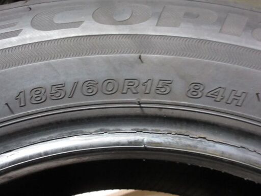 中古タイヤ　185/60R15　ブリヂストン　ECOPIA EP150　8分山　2021年式　2本セット