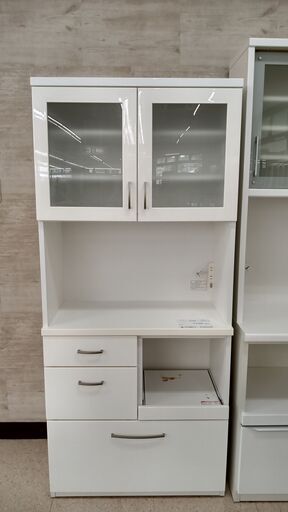 ★ジモティ割あり★  レンジボード 白 H180×D40×W79.5 クリーニング済み TJ1104