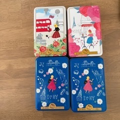 空き缶 空き容器 サブレミシェル お菓子の箱 小物入れの画像