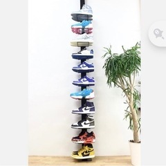今週いっぱいまで！☆スニーカーラック☆黒☆縦長👟値引き不可☆高さ調整可能☆の画像