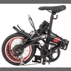 【折りたたみ自転車】SHIMANO　美品！訳あり　6段変速 シマノ6段変速折りたたみ自転車 14インチ