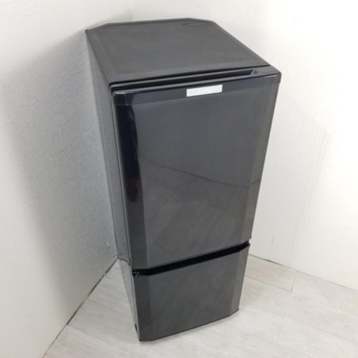 中古 146L 2ドア冷蔵庫 自動霜取りファン式 サファイアブラック 三菱電機 MR-P15D-B