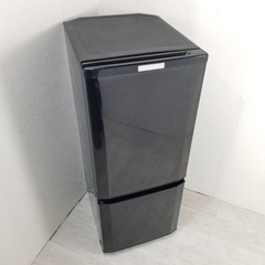 中古 146L 2ドア冷蔵庫 自動霜取りファン式 サファイアブラック 三菱電機 MR-P15D-Bの画像