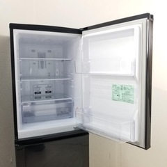中古 146L 2ドア冷蔵庫 自動霜取りファン式 サファイアブラック 三菱電機 MR-P15D-Bの画像