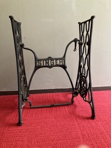 【引取大阪市】シンガーSINGER ミシン台アイアン　アンティーク調テーブル使用可能