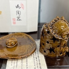 【お値下げしました！】桜島焼　フクロウの香炉の画像