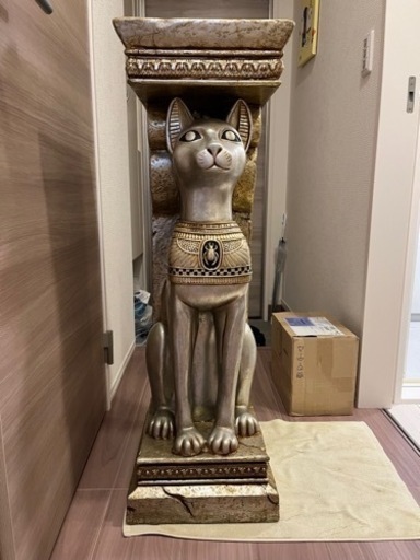 2台セット　エジプト　猫　プランター　オブジェ　インテリア