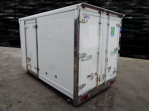 トラックコンテナ 箱 3050x1690x1970 横扉付 アルミバン 冷凍冷蔵 保冷 倉庫 物置 ガレージ 愛媛より